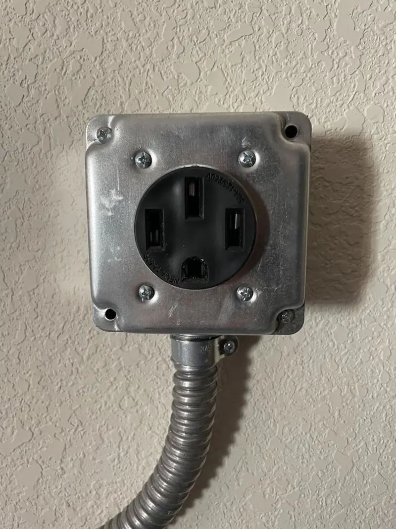 NEMA 14-50 outlet installed for Electrical Panel Upgrade in Crystal